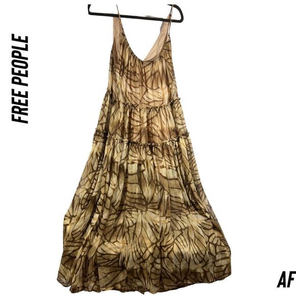 FREE PEOPLE JULIANNA MAXI DRESS IN COFFEE NEW XS - Picture 6 of 6